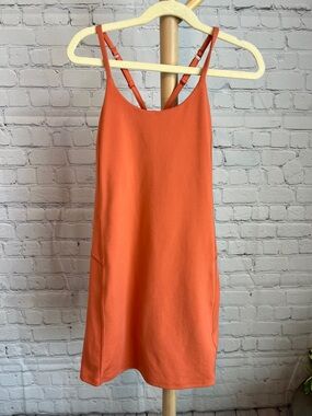 Athleta Girl Orange Strappy Athletic Dress Medium 8/10